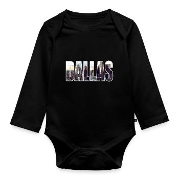 Dallas - Baby Bio-Langarm-Body - Schwarz - Vorne