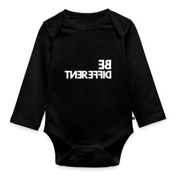 Être différent - Body Bébé bio manches longues - noir - Devant