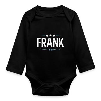 Frank - Organic Longsleeve Baby Bodysuit - black - Front