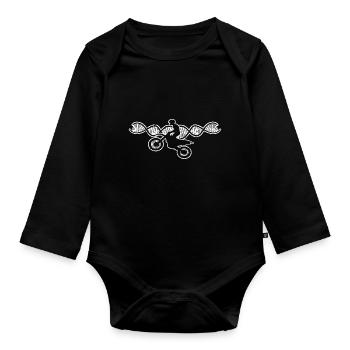 Motorcycle Motorcycle Fan Motorcyclist Motorcross - Organic Longsleeve Baby Bodysuit - black - Front