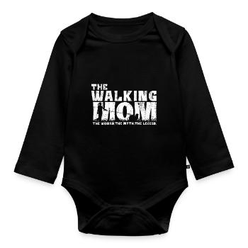 Tibetan Spaniel Mom Mama Frauchen Hundemama - Baby Bio-Langarm-Body - Schwarz - Vorne