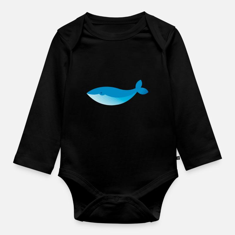 Wal - Baby Bio-Langarm-Body - Schwarz