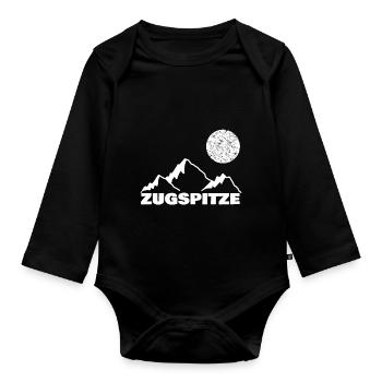 Berg Zugspitze - Baby Bio-Langarm-Body - Schwarz - Vorne