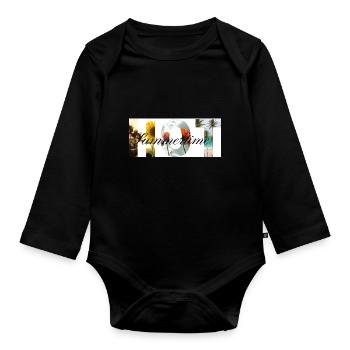 HOT Summertime - Organic Longsleeve Baby Bodysuit - black - Front