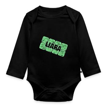 Liara en bas âge - Body Bébé bio manches longues - noir - Devant