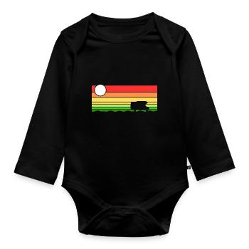 Wohnmobil Wohnmobilbesitzer Camping Camper Idee - Baby Bio-Langarm-Body - Schwarz - Vorne