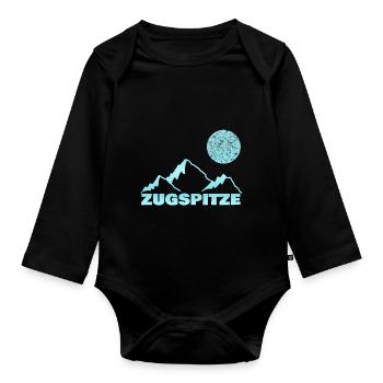 Bergsport Zugspitze - Baby Bio-Langarm-Body - Schwarz - Vorne