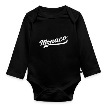 Monaco - Body Bébé bio manches longues - noir - Devant
