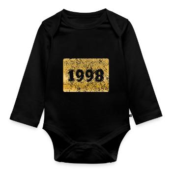 Année 1998 - Body Bébé bio manches longues - noir - Devant