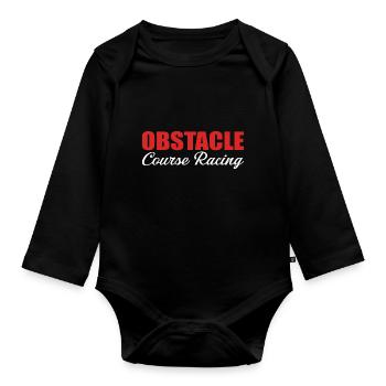 Obstacle Course Racing Gear - Organic Longsleeve Baby Bodysuit - black - Front