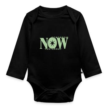 Morgen nu gisteren - Baby bio-rompertje met lange mouwen - zwart - Voor
