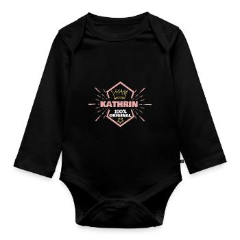 Cadeau pour Kathrin - Body Bébé bio manches longues - noir - Devant
