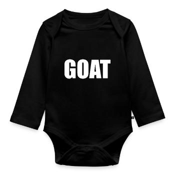 Greatest of all Time - Organic Longsleeve Baby Bodysuit - black - Front