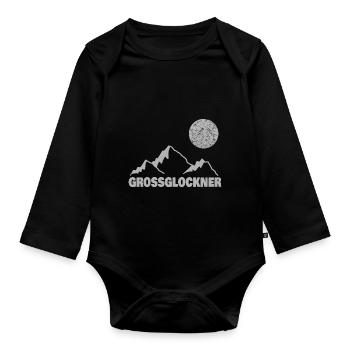 Klettern Grossglockner - Baby Bio-Langarm-Body - Schwarz - Vorne