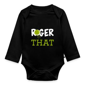 Roger That - Baby Bio-Langarm-Body - Schwarz - Vorne