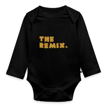The Remix - Organic Longsleeve Baby Bodysuit - black - Front