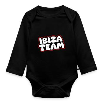Ibiza Team - Organic Longsleeve Baby Bodysuit - black - Front