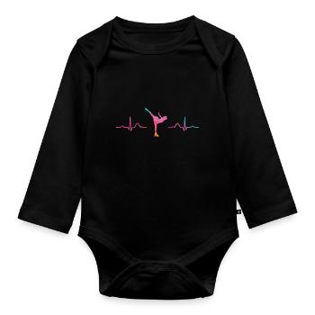 Figure Skating Ice Skating Figure Skating - Organic Longsleeve Baby Bodysuit - black - Front