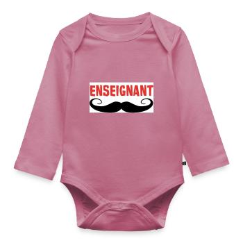 ENSEIGNANT - Body Bébé bio manches longues - mauve - Devant
