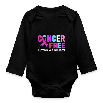 Thyroid cancer Thyroid cancer - Organic Longsleeve Baby Bodysuit - black - Front