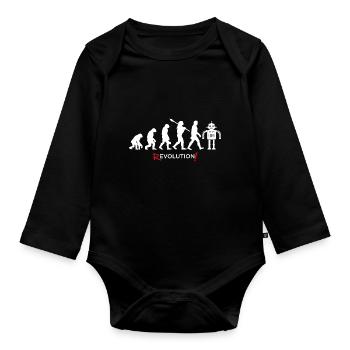 Revolution - Men's Evolution Fun Spin 24 - Organic Longsleeve Baby Bodysuit - black - Front