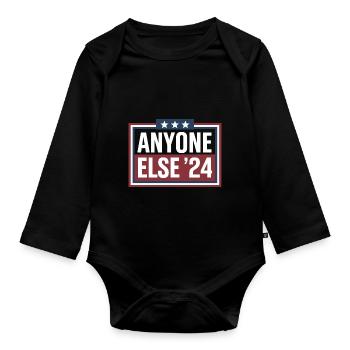 Anyone Else Election 2024 - Organic Longsleeve Baby Bodysuit - black - Front