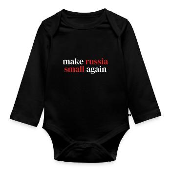 make russia small again - Baby Bio-Langarm-Body - Schwarz - Vorne
