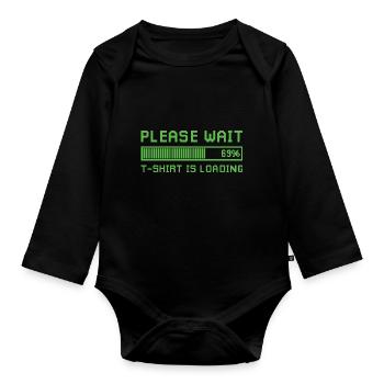 Bitte warten, das Design lädt. - Baby Bio-Langarm-Body - Schwarz - Vorne