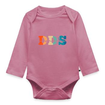 Retro Heartbeat Doctor of Dental Surgery - Organic Longsleeve Baby Bodysuit - mauve - Front