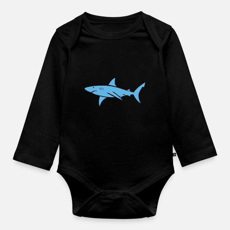 hai - Baby Bio-Langarm-Body - Schwarz