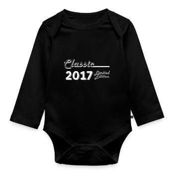 Klassische 2017 Limited Edition - Baby Bio-Langarm-Body - Schwarz - Vorne