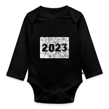 2023 - Body Bébé bio manches longues - noir - Devant
