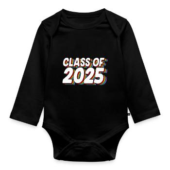 Class of 2025 Abitur Abiturient Abitur 2025 - Organic Longsleeve Baby Bodysuit - black - Front