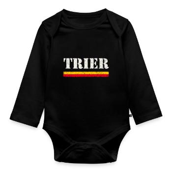 Trier - Organic Longsleeve Baby Bodysuit - black - Front