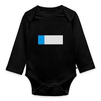 _blank_kurz - Organic Longsleeve Baby Bodysuit - black - Front