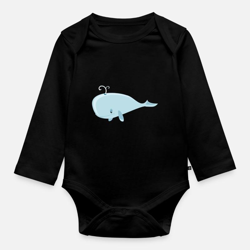 Wal - Baby Bio-Langarm-Body - Schwarz