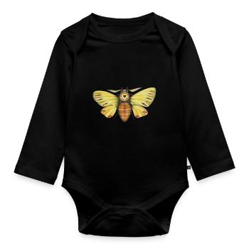 Fett Motte - Baby Bio-Langarm-Body - Schwarz - Vorne