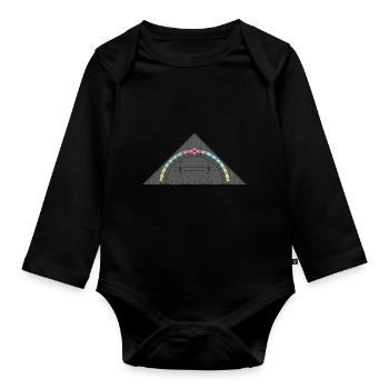triangle ruler - Organic Longsleeve Baby Bodysuit - black - Front