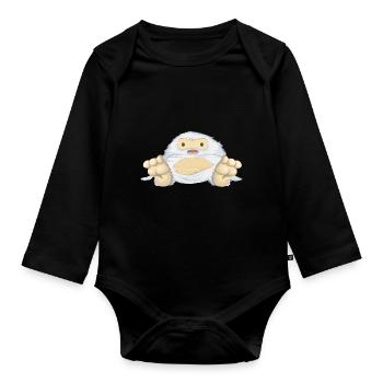 Yeti - Baby Bio-Langarm-Body - Schwarz - Vorne