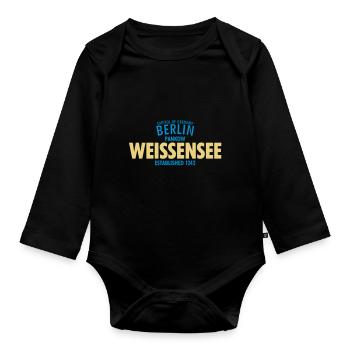 Capitol Of Germany Berlin - Weissensee - Organic Longsleeve Baby Bodysuit - black - Front