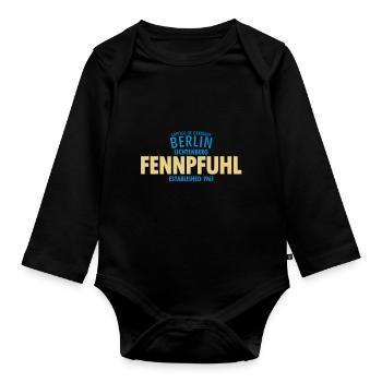 Capitol Of Germany Berlin - Fennpfuhl - Baby Bio-Langarm-Body - Schwarz - Vorne