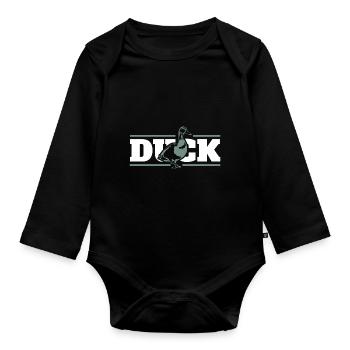 Ente - Baby Bio-Langarm-Body - Schwarz - Vorne