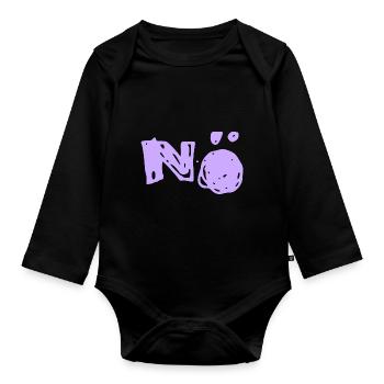 Nö Nee Nein - Baby Bio-Langarm-Body - Schwarz - Vorne