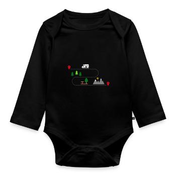 wohnmobil - Baby Bio-Langarm-Body - Schwarz - Vorne