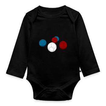 Boccia - petanque - Organic Longsleeve Baby Bodysuit - black - Front