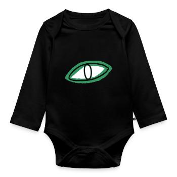 Auge - Baby Bio-Langarm-Body - Schwarz - Vorne