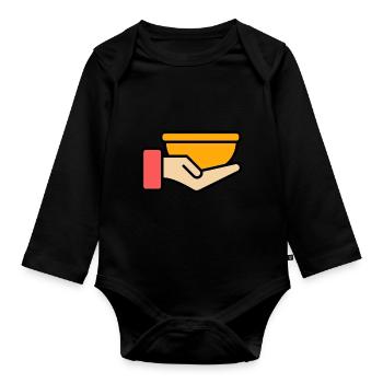 Suppe - Baby Bio-Langarm-Body - Schwarz - Vorne
