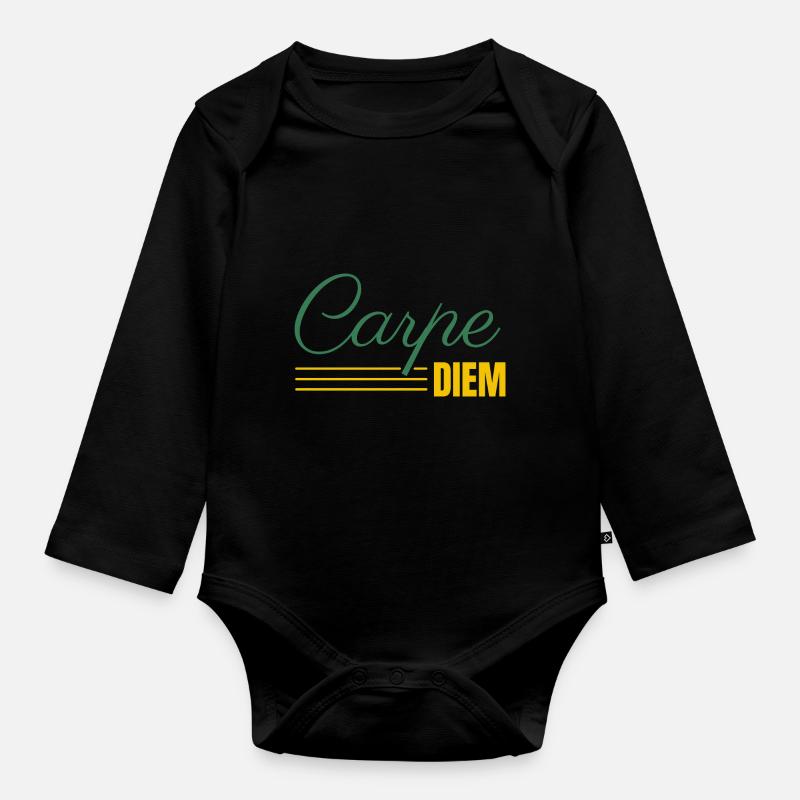 Carpe DIEM - Body Bébé bio manches longues - noir