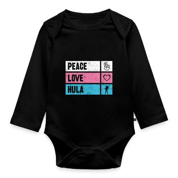 Hulla Hoop Hula Mature Hullers cadeau - Body Bébé bio manches longues - noir - Devant