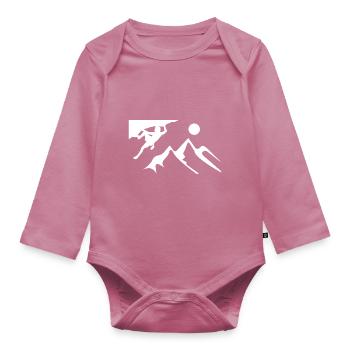 Escalade de bloc - Body Bébé bio manches longues - mauve - Devant